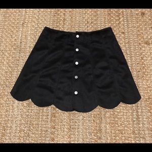Black Scallop Skirt